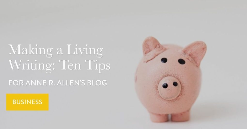 Piggy bank on a white background demonstrates how writers can make a living writing.